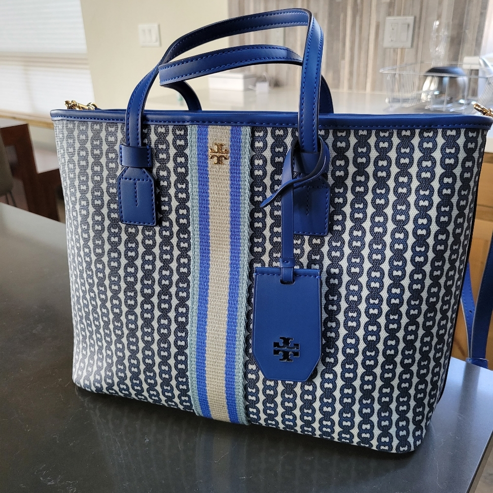 Tory Burch Gemini Link Canvas Small Tote
